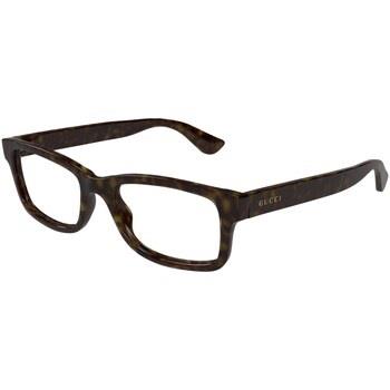 Lunettes de soleil Gucci GG1717O Cadres Optiques, Havana/Transparent, ...