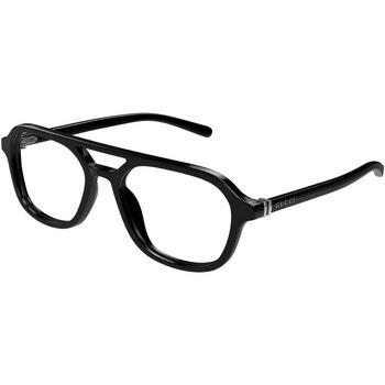 Lunettes de soleil Gucci GG1673O Cadres Optiques, Noir/Transparent, 53...