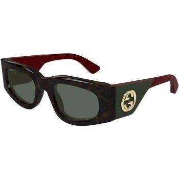 Lunettes de soleil Gucci GG1664S Lunettes de soleil, Havana/Vert, 51 m...