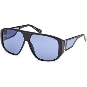 Lunettes de soleil Guess GU00135 Lunettes de soleil, Noir/Bleu, 61 mm