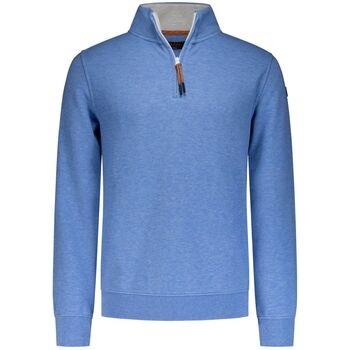 Sweat-shirt New Zealand Auckland NZA Pull Samuel Col Camionneur Bleu