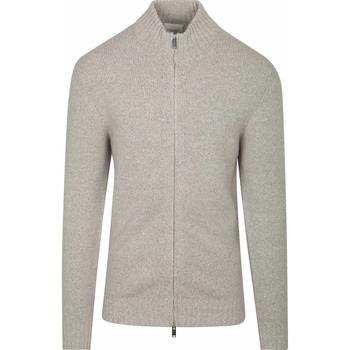 Sweat-shirt Profuomo Cardigan Laine Boiled Gris