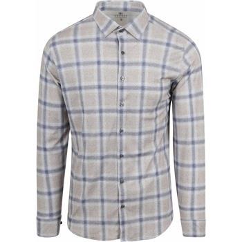 Chemise Desoto Chemise A Carreaux Greige Bleu