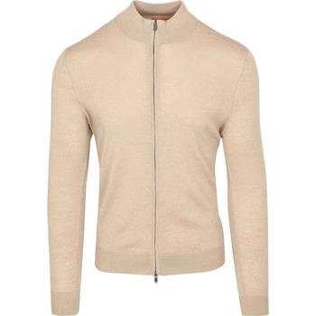 Sweat-shirt Suitable Cardigan Laine Merino Sand