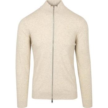 Sweat-shirt Profuomo Cardigan Laine Merino Ecru