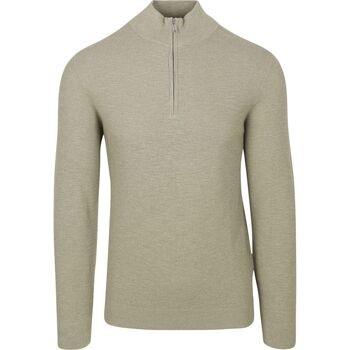 Sweat-shirt Profuomo Pullover Half Zip Structure Vert Mid