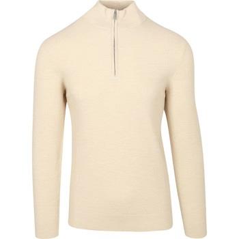 Sweat-shirt Profuomo Pullover Half Zip Structure Ecru