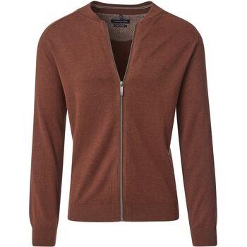 Sweat-shirt Casa Moda Cardigan Zippé Brique