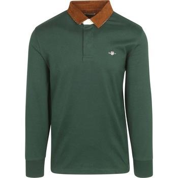 Sweat-shirt Gant Polo Heavy Rugger Shield Corduroy Vert Foncé