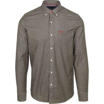 Chemise New Zealand Auckland NZA Chemise James Twill Vert Gravel