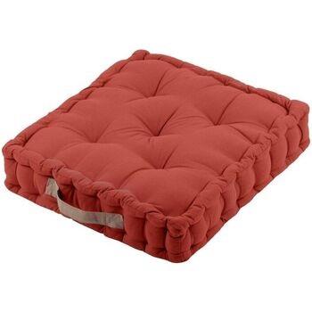 Coussins Stof Coussin de sol en coton uni terracotta