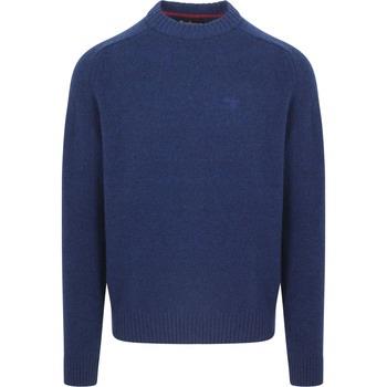 Sweat-shirt Barbour Grangetown Pull Laine Bleu Cobalt