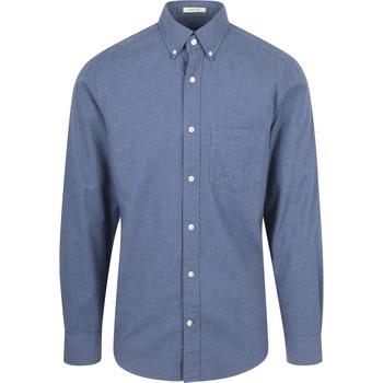 Chemise Gant Chemise Flanelle Bleu