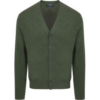 Sweat-shirt Olymp Cardigan Laine Vert Foncé