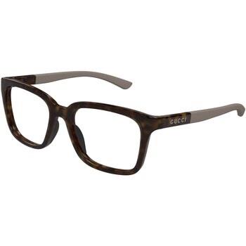 Lunettes de soleil Gucci GG1738O Cadres Optiques, Havana/Transparent, ...