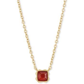 Collier Coeur De Lion Collier Birthstone Janvier Agate rouge