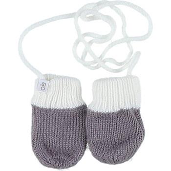 Gants enfant Obaibi Moufles taupe, blanc