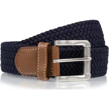 Ceinture Isotoner Ceinture Homme tissu tressé Marine