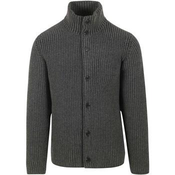 Sweat-shirt Marc O'Polo Cardigan Heavy Gauge Mix Laine Anthracite