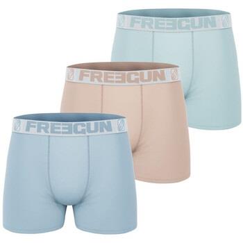 Boxers Freegun Lot de 3 boxers homme en coton Pastel