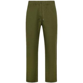 Gilet Sun68 Pantaloni Lunghi Lino Uomo Verde Scuro S34125