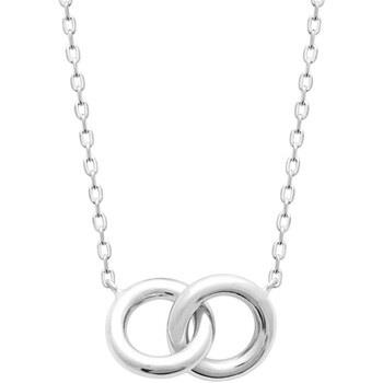 Collier Brillaxis Collier anneaux entrelacés argent rhodié