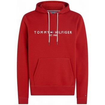 Gilet Tommy Hilfiger Felpa Logo Cappuccio Rosso MW0MW11599