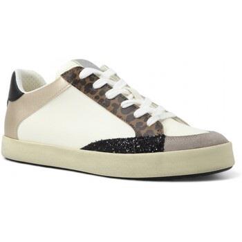 Chaussures Geox Blomiee Suede Sneaker Donna White Mud D466HI05422C1RL6