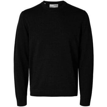 Pull Selected 16094647 MERINO CREW-BLACK