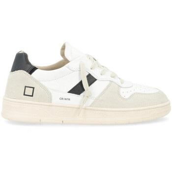 Baskets Date Baskets Court 2.0 en cuir et daim noir et blanc