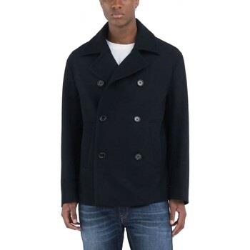 Blouson Replay Veste caban en laine bleu marine fonc