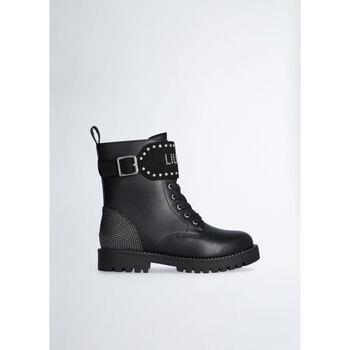 Bottines enfant Liu Jo Rangers noirs avec maxi logo