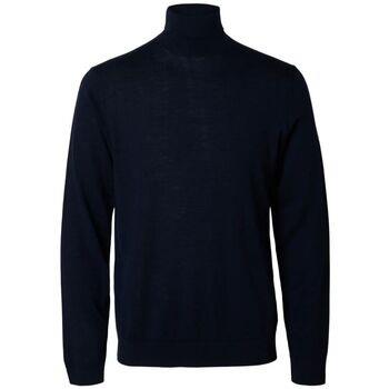 Pull Selected 16094653 MERINO ROLL NECK-NAVY BLAZER