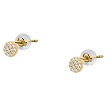 Bijoux Cleor Boucles d'oreilles en or 375/1000 et zircon