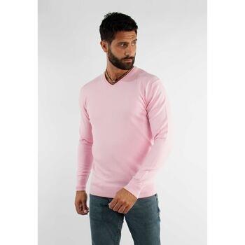 Pull Hollyghost Pull rose touch cashemere avec col V