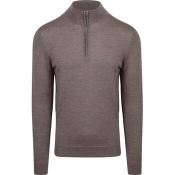 Sweat-shirt Profuomo Pullover Half Zip Luxury Marron