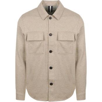 Sweat-shirt Profuomo Surchemise Knitted Mix Laine Beige