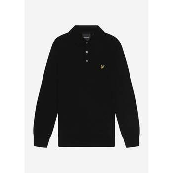 Pull Lyle &amp; Scott Polo tricoté à manches longues en coton mérinos ...