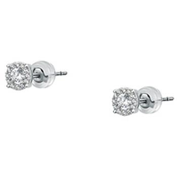 Bijoux Cleor Boucles d'oreilles en or 375/1000 et zircon