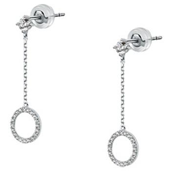 Bijoux Cleor Boucles d'oreilles en or 375/1000 et zircon