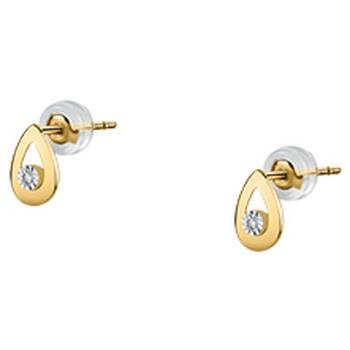 Bijoux Cleor Boucles d'oreilles en or 375/1000 et diamant