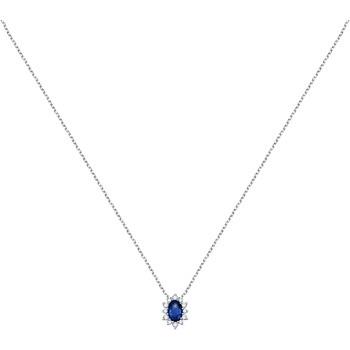 Bijoux Live Diamond Collier en Or 375/1000 et saphir de synthèse