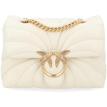 Sac à main Pinko Sac Mini Love Bag Puff en cuir nappa blanc