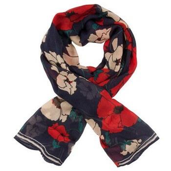 Echarpe King Louie Foulard Shirley Poppy Bleu