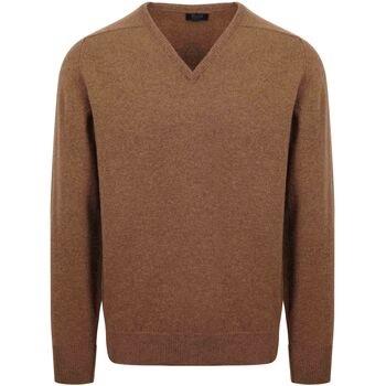 Sweat-shirt William Lockie Col-V Agneline Driftwood