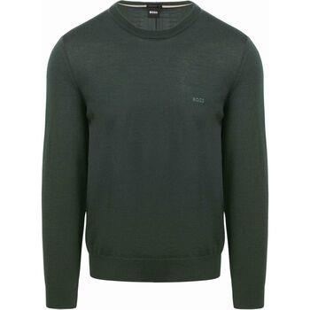 Sweat-shirt BOSS Pull Botto Laine Vert Foncé