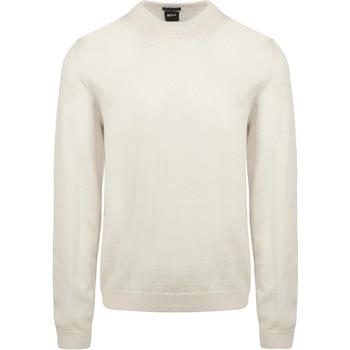 Sweat-shirt BOSS Pull Bjarno Laine Ecru