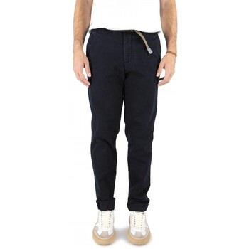 Jeans White Sand Pantalon Chino en Gabardine Bleu Marine