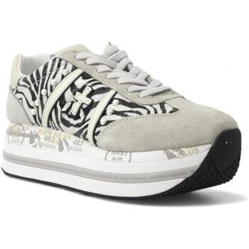 Chaussures Premiata Running Suede Sneaker Donna Grey Black White BETH-...