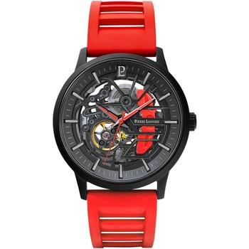 Montre Pierre Lannier PADDOCK Noir Cadran Noir Bracelet Caoutchouc Rou...